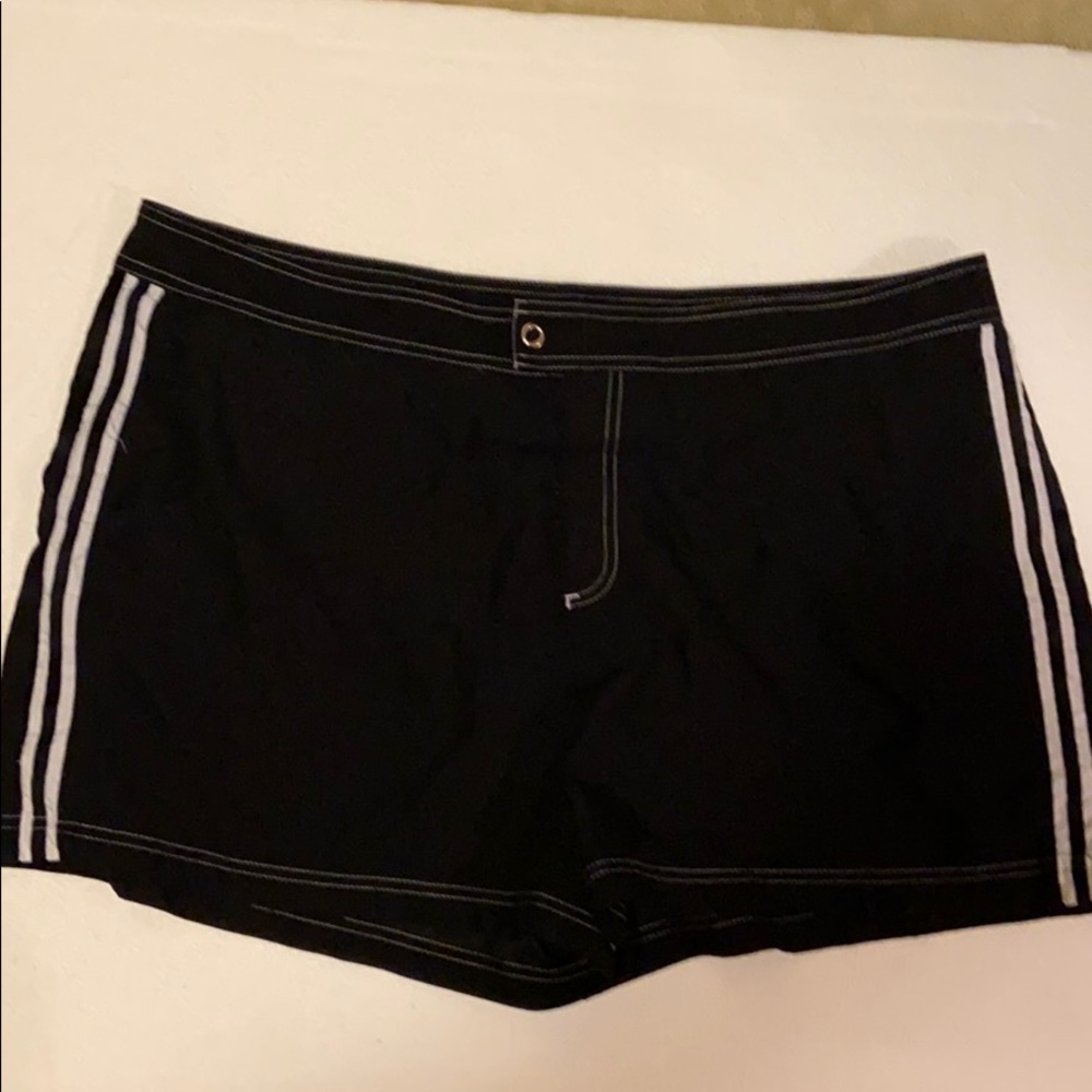 NWOT black swim cover up shorts 2x